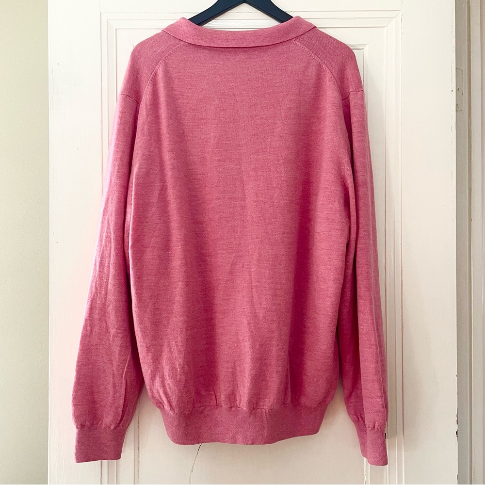Chase Edward Italian Merino Wool Men’s Quarter Zip Sweater, NWT - Picture 4 of 8